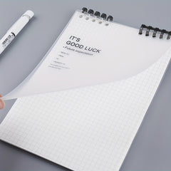 B5 Loose Leaf Notebook with Horizontal Lines, Square Shells, Detachable Binder