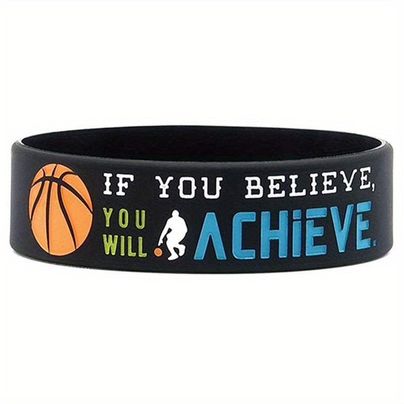 Basketball Motivational Silicone Wristband Sports Quotes Gift