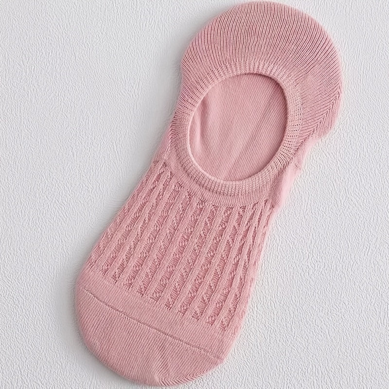 5 Pairs Women's Low Cut Ankle Socks Soft & Lightweight Solid Colors