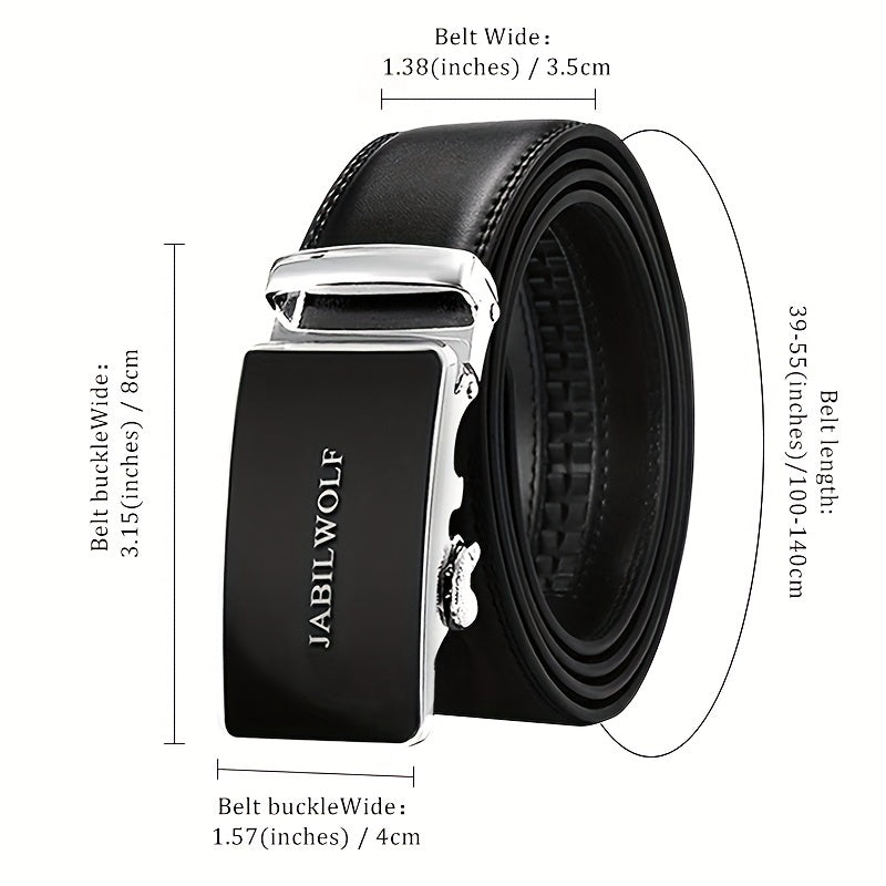 Men's Leather Automatic Buckle Business Belt
