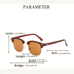 Square Sunglasses Rivet Outdoor UV400 Sun Shades Glasses