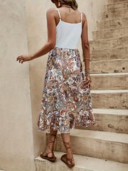 Boho Paisley Print Spaghetti Strap Dress