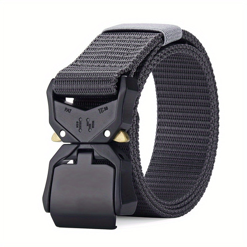 Functional Outdoor Sports Imitated Nylon Tactical Belt Alloy Snap
