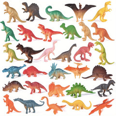 32pcs Plastic Dinosaur Figures Toys Birthday Party Favors Cupcake Toppers