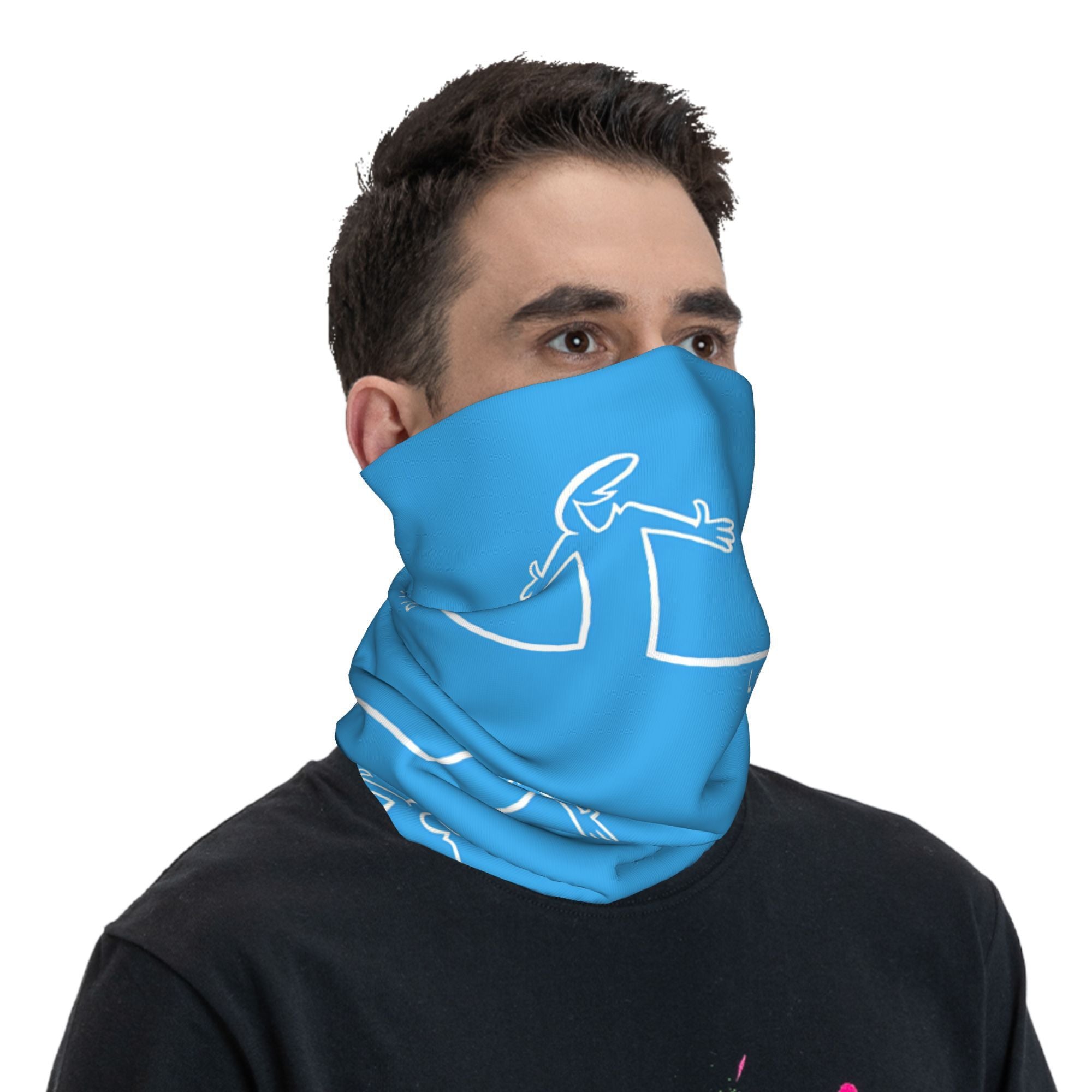 Unisex Graphic Neck Gaiter Retro Beanie Scarf Adjustable Fit