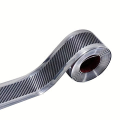 Car Door Sill Protector Rubber Strip Carbon Fiber Bumper Film Sticker