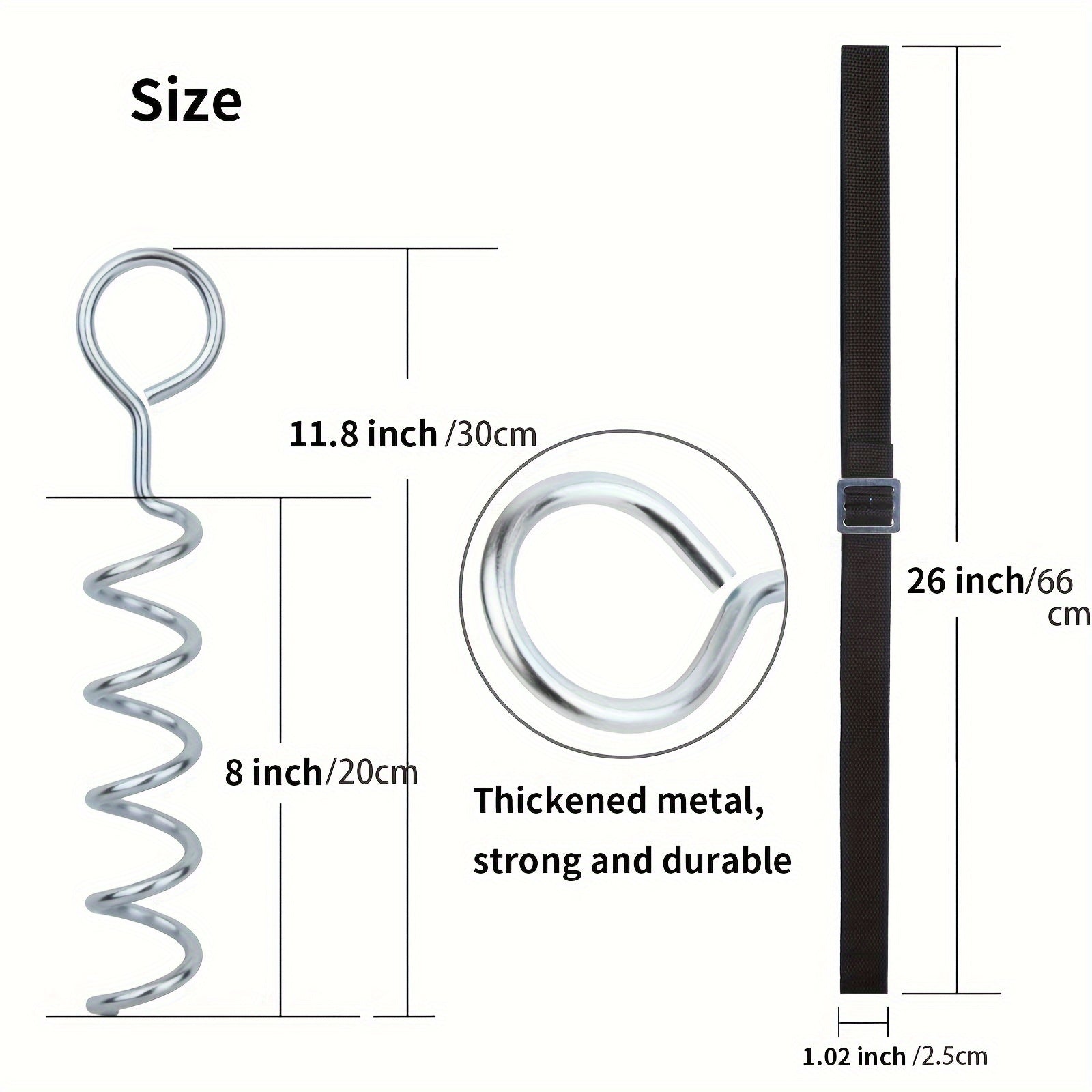 4PCS Stainless Steel Ground Pegs Tent Stakes Lightweight For Camping