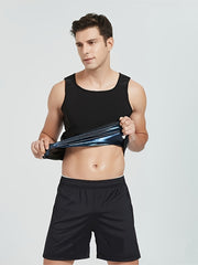 Men's Sauna Vest Workout Sweat Tank Top Waist Trainer Compression Vest
