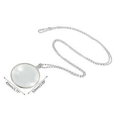 Vintage Magnifying Glass Pendant Necklace 5X
