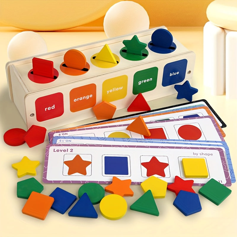 Wooden Shape Classification Box for Kids