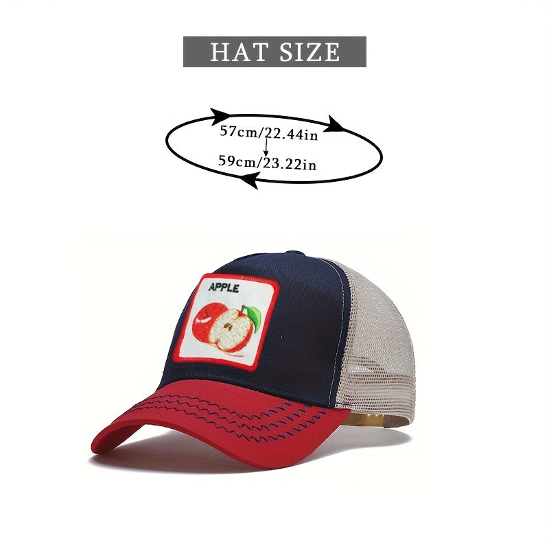 Fruit Pattern Patch Baseball Cap Mesh Trucker Hat