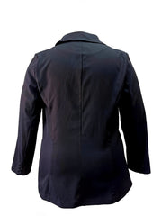Women's Plus Size Business Casual Blazer Solid Long Sleeve Single Breast Button
