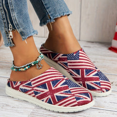 Women's Lightweight Flag Low Top Walking Shoes