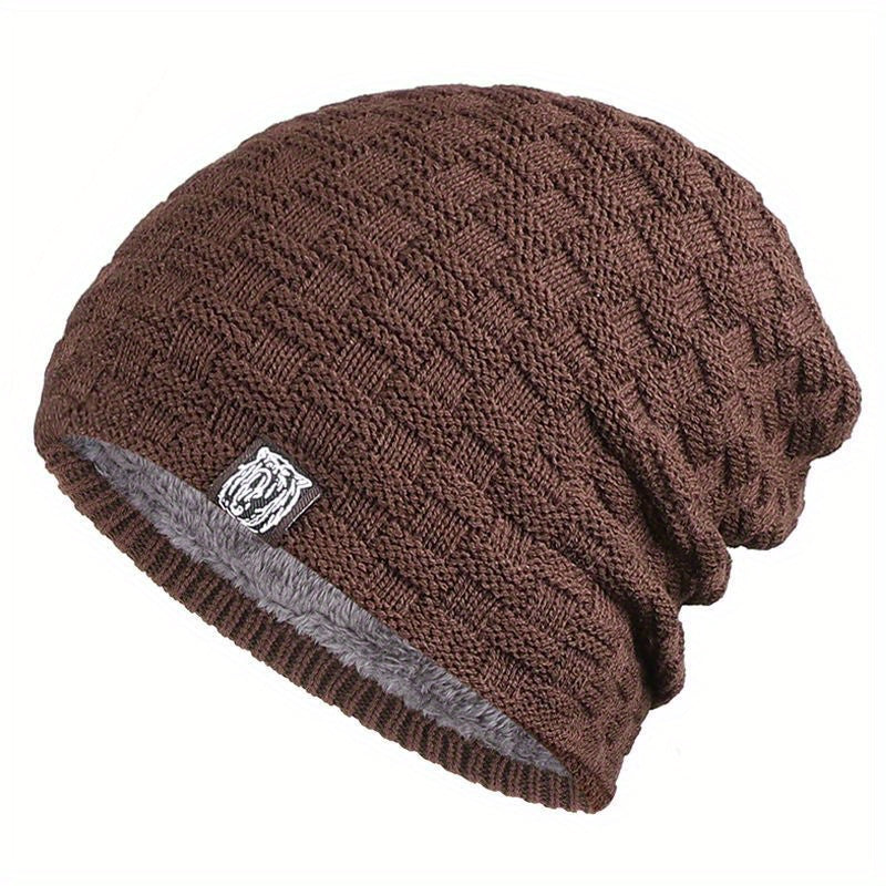 Soft Knitted Beanie Unisex Thicken Warm Knit Hat Lightweight Ear Protection