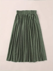  Dalmatian Print Elastic Maxi Skirt