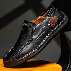 Men's Stitch Detail Loafer Shoes Non-slip Slip-On Shoes Spring And Summer