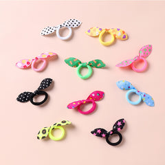10PCS Kids Bow Hair Rope Girls Head Rope Random