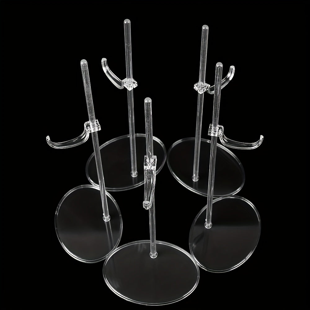 5pcs Transparent Doll Stand Display Holder For 11''-18'' Dolls