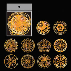 10pcs pack Hollow Bronzing Retro Material Decoration