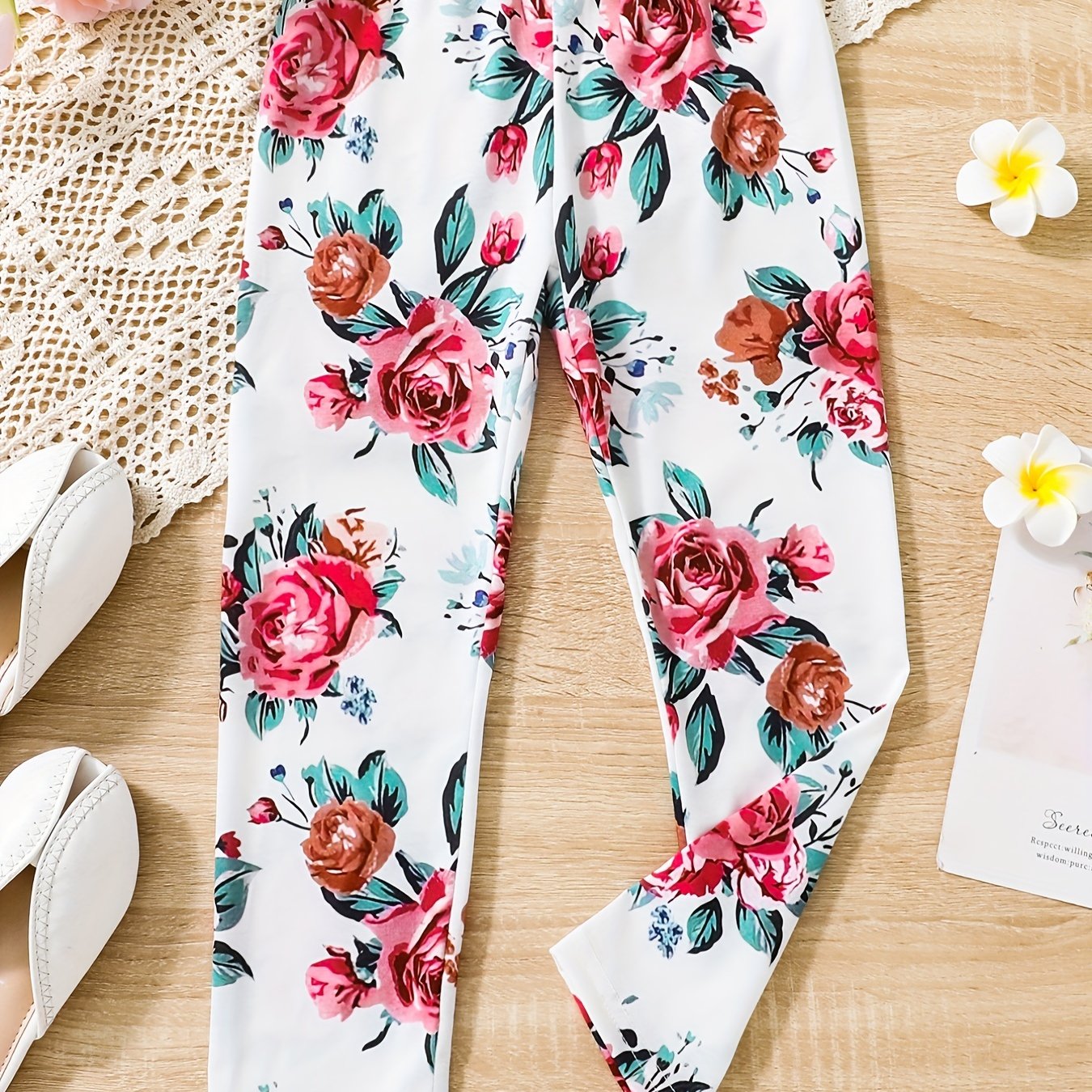 Flower Print Leggings Casual Trousers