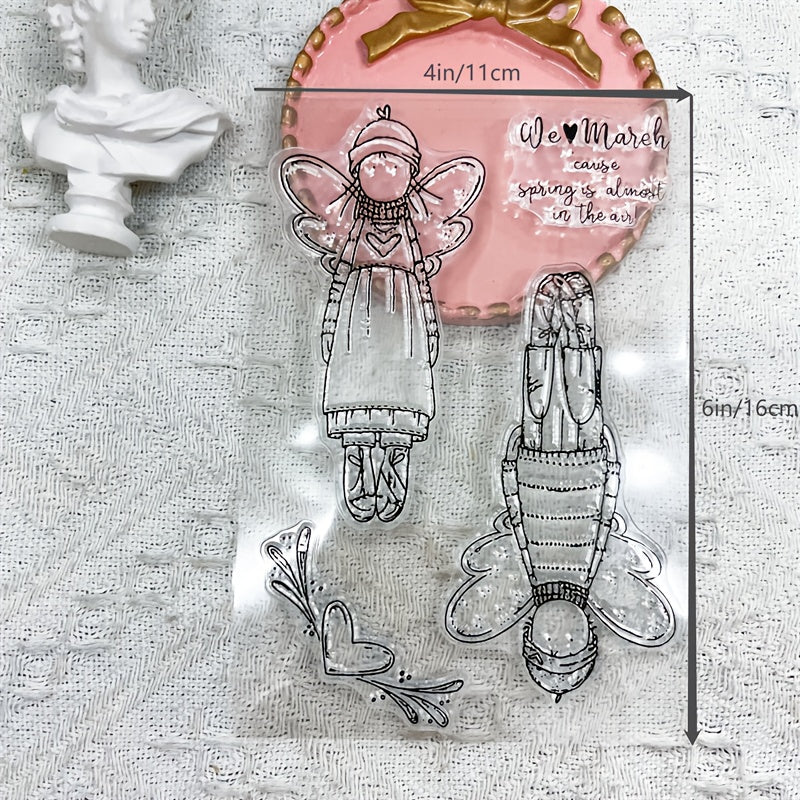 1pc Butterfly Transparent Stamp for DIY Card Decoration
