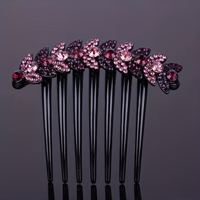 Wheat Shape Rhinestone Hair Comb Insert Hair Headdress