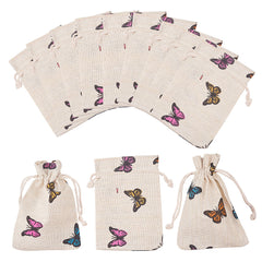 50pcs Polycotton Polyester Cotton Drawstring Bags Gift Bags Jewelry Pouches