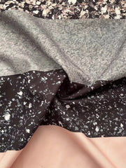  Colorblock Glitter Button Up Blouse