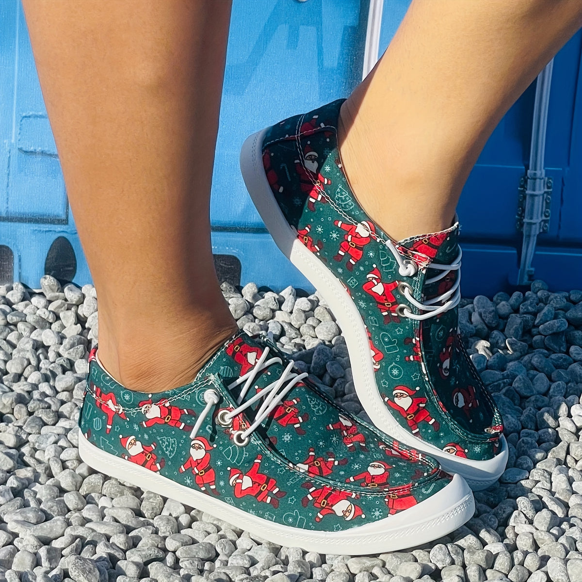 Women's Christmas Santa Claus Sneakers Lightweight Casual Shoes
