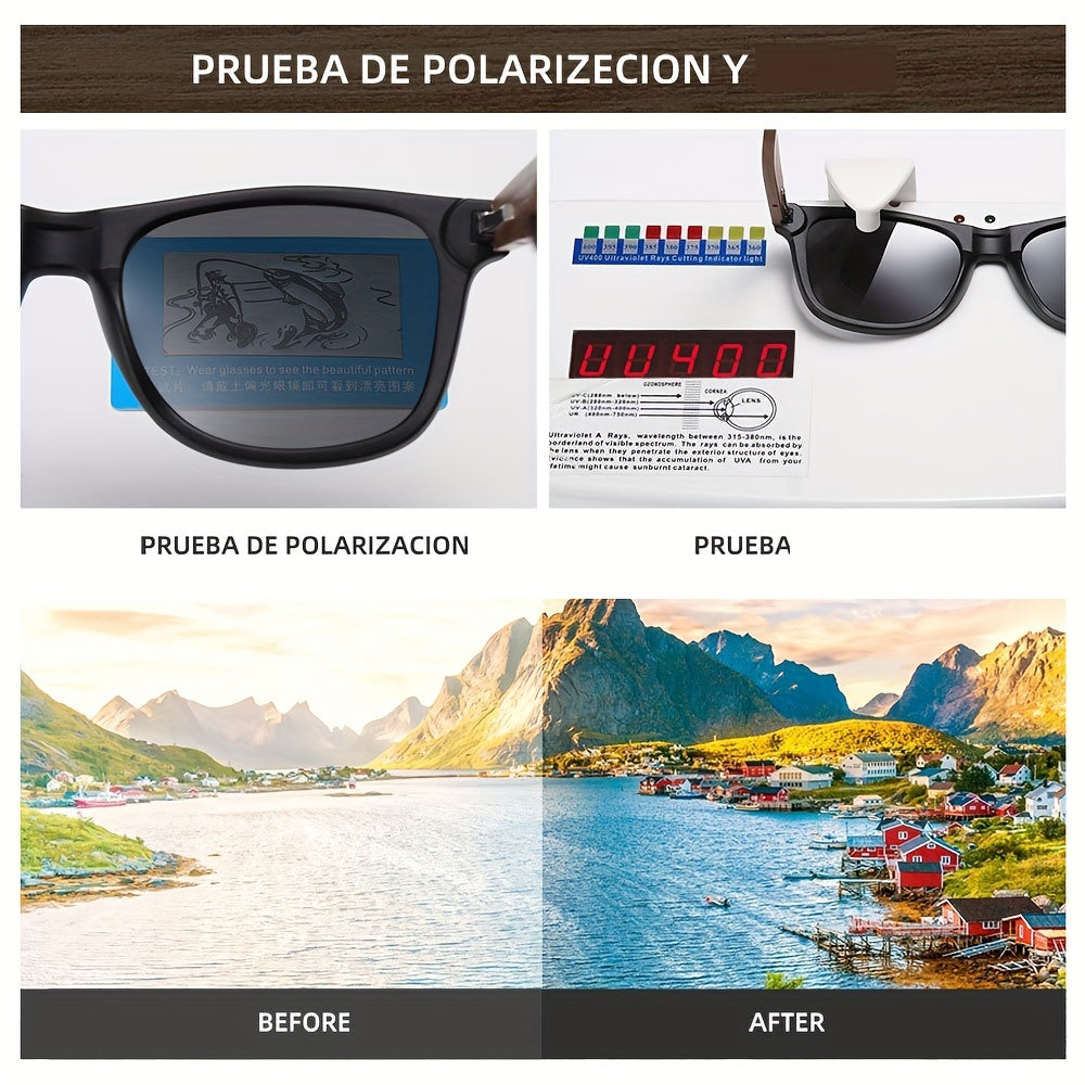 Wooden Polarized Sunglasses for Outdoor Sports Running Cycling