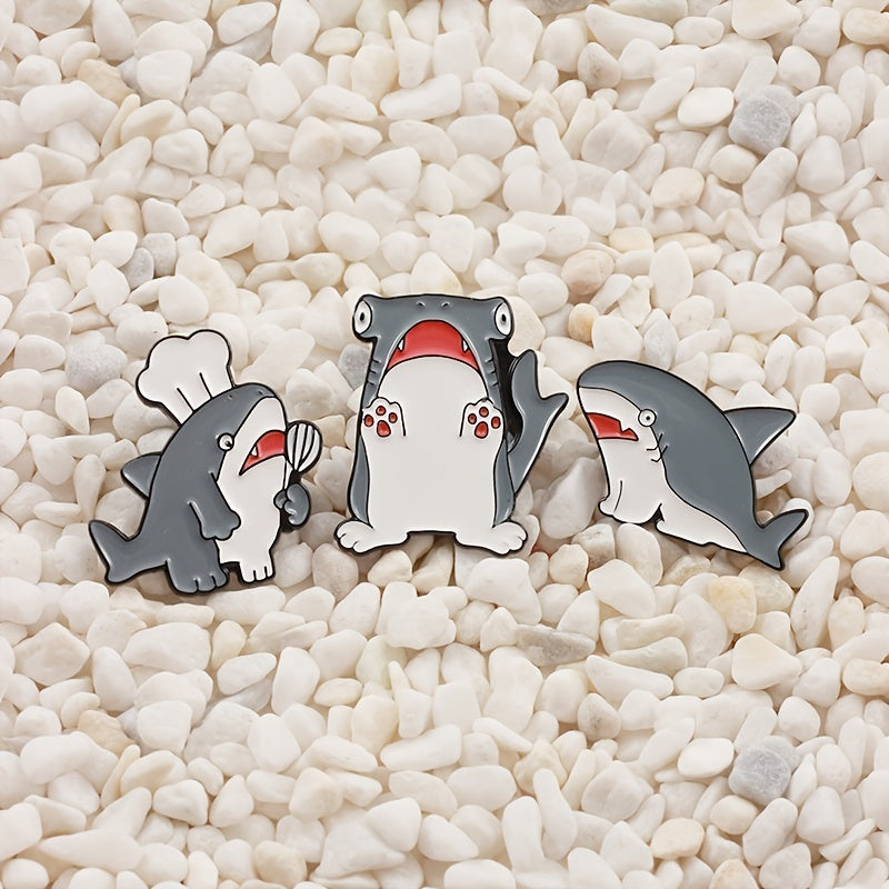 Shark Shaped Brooch Set