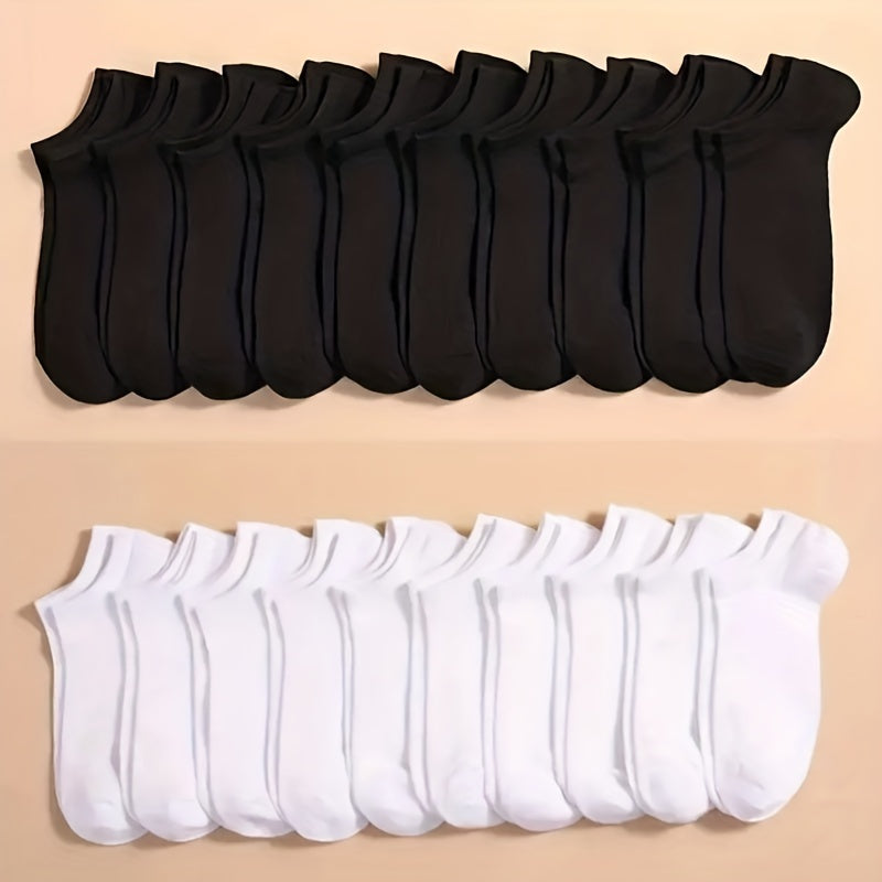 10 Pairs Casual Thin Breathable Low Cut Socks for Men & Women