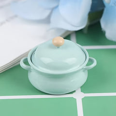 Mini Alloy Soup Pot Dollhouse Accessory for DIY Decoration Micro Landscape