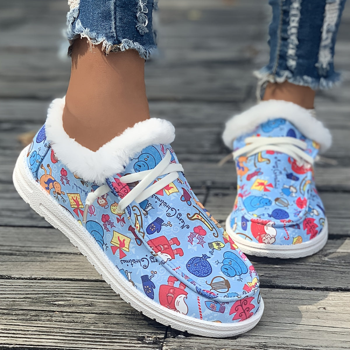 Women's Cartoon Snow Boots Non Slip Warm Winter Shoes