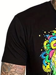 Men's Cartoon Skull Graphic T Shirt 3D Print Crew Neck Tee