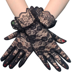 Lace Gloves Women Short Wedding Bridal Gloves