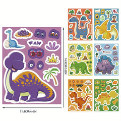 Dinosaur Stickers Reusable Self Adhesive Cartoon Decals