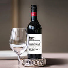 6pcs Funny Happy Birthday Wine Bottle Stickers For Friends, Self Adhesive