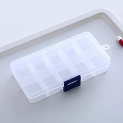 Plastic Transparent Storage Box 10 15 Grids Jewelry Box Organizer