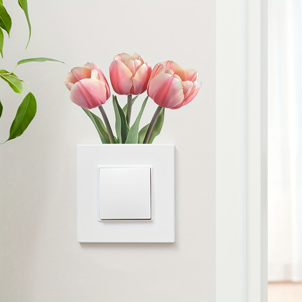 Tulip Switch Sticker Removable Waterproof PVC Decal Wall Decoration