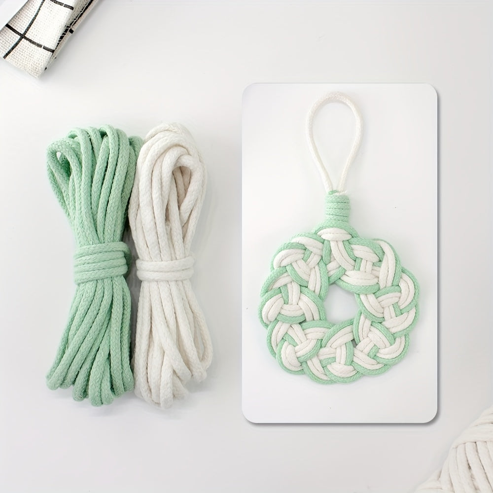 DIY Macrame Coaster Kit with 9 Colors - Beginner's Tutorial