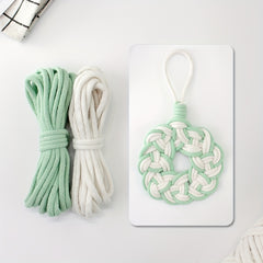 DIY Macrame Coaster Kit with 9 Colors - Beginner's Tutorial