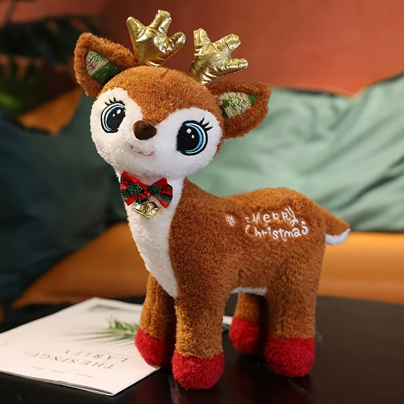 Christmas Elk Plush Toy Doll Plum Deer Fawn Holiday Decoration Gift