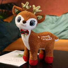Christmas Elk Plush Toy Doll Plum Deer Fawn Holiday Decoration Gift