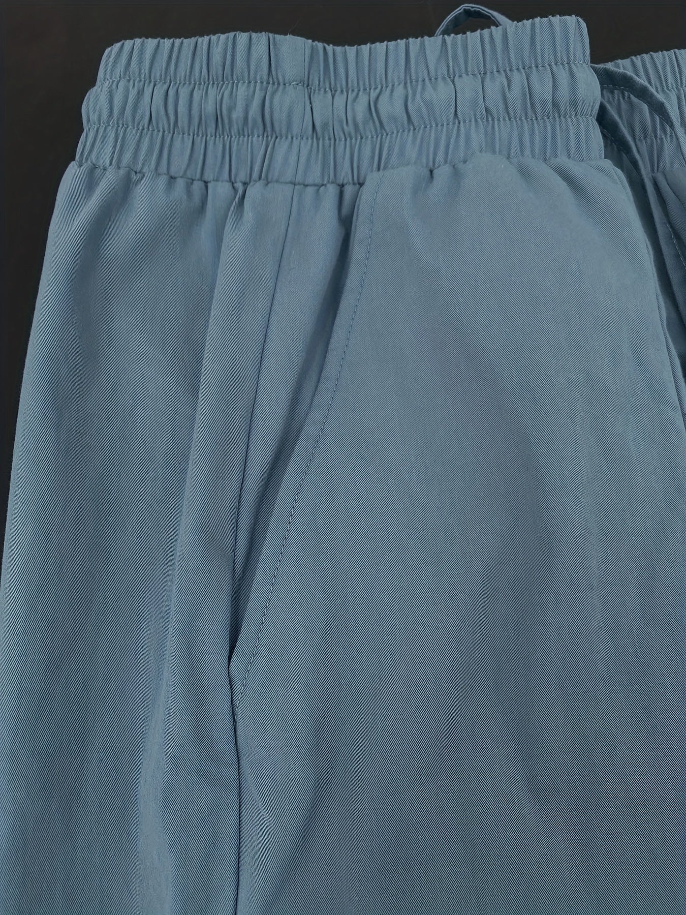  Casual Wide Leg Pants Elastic Drawstring High Rise Loose Pockets