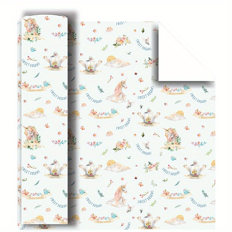 Matte Cowhide Flower Wrap Paper Animal Holiday Gift Set