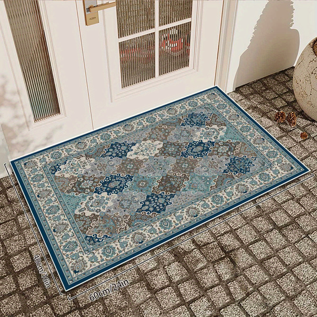 Vintage Boho Area Rugs Non Slip Low Pile Washable