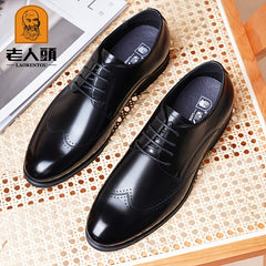LAORENTOU Men's Wing Tip Leather Dress Shoes Oxford Shoes