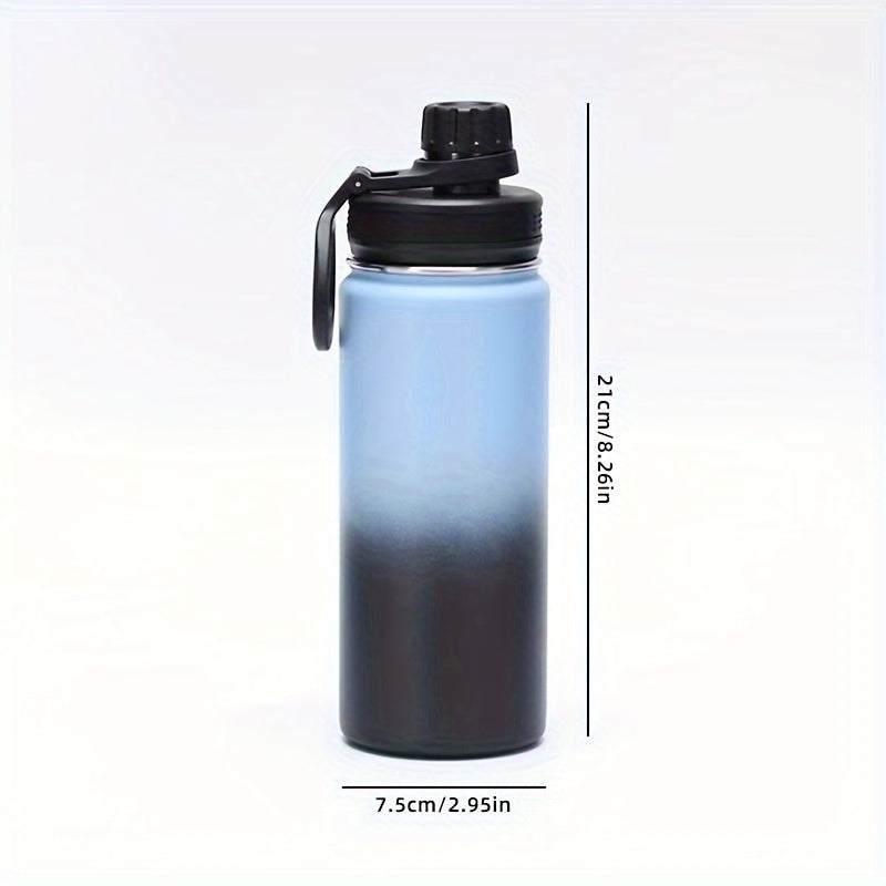 600ml Stainless Steel Vacuum Water Cup Gradient Double Layer Bottle