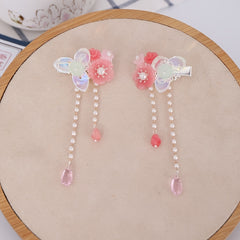 Vintage Flower Leaf Tassel Hairpin Chinese Style Hairclip Barrette